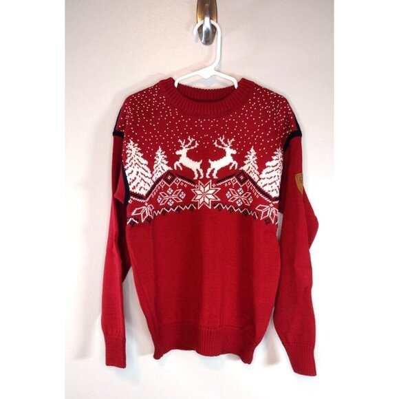 Christmas Holiday Fair Isle‎ Nordic Wool Dale Of Norway Kids Sweater Size 8 NWT - Picture 1 of 6